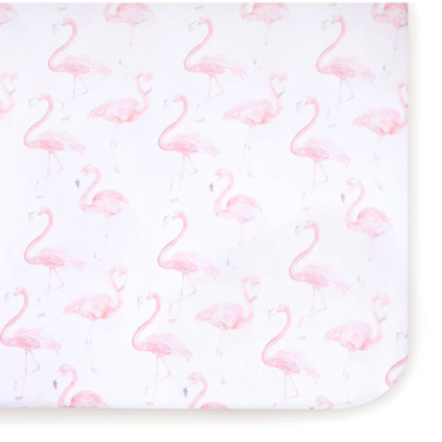 Oilo Crib Sheet Blush - Flamingo