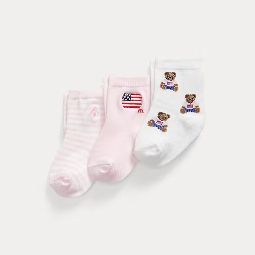 Polo Bear Crew Sock 3-Pack Set