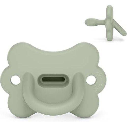 Color Essence SX PRO Silicone Butterfly Baby Pacifier 1Pk, Made with 100% Soft Silicone, Baby Essentials Perfect for Breastfeeding Babies, Designed in Spain, 6-18 Mths, Green