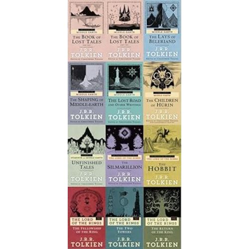 Middle Earth and Lord of the Rings Series 12-book Collection Set by J.R.R. Tolkien - Mass Market Paperback
