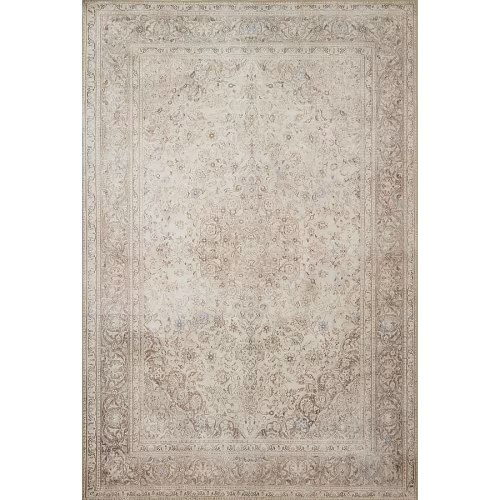 Loloi II Loren 8 x 10 (ft) Loomed Polyester Sand / Taupe Rectangular Indoor Distressed/Overdyed Oriental Spot Clean Only Area rug