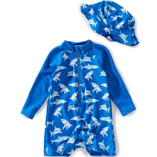 Adventurewear 360 Baby Boys Shark Rashguard One-Piece Swimsuit
