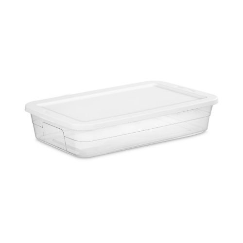 41qt Clear Under Bed Storage Box White - Brightroom™