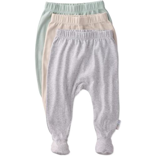 Butterblu Fallon 3-Pack Footed Pants 100% Organic Cotton | GOTS Certified Organic Cotton for Baby Girls, Boys, Unisex, Soft, Machine Washable, Made to Match Colors