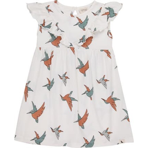 Organic Cotton Birdsong Print Dress, 0-6M