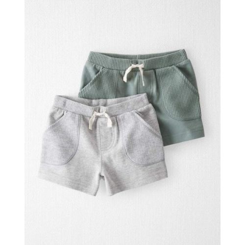 Baby 2-Pack Organic Cotton Waffle Knit Shorts - Little Planet | Carter's