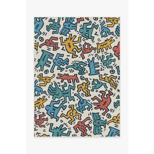 Keith Haring Block Party Multicolor Tufted Rug