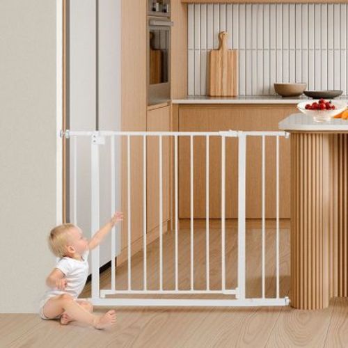 GOTGELIF Lightweight Baby Safety Gate 29.5" to 40.5" Wide - Auto Close - Easy Install - Pet Barrier
