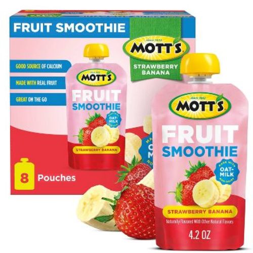 Mott's Fruit Smoothie Strawberry Banana Pouches - 33.6oz/8ct