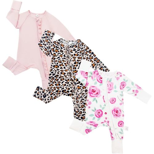 Bow Dream Baby Girl Clothing Footies Bamboo Rayon Baby Girl Clothes Baby Romper Jumpsuit Newborn-24 Months