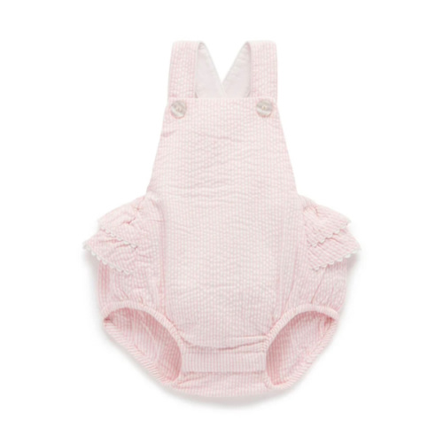 Magnolia Sweet Kids - Purebaby Seaside Organic Cotton Baby Girls Ruffle Romper