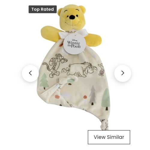 Winnie The Pooh Comforter Toy in Yellow