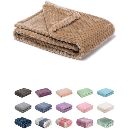 Fuzzy Blanket or Fluffy Blanket for Baby, Soft Warm Cozy Coral Fleece Toddler, Infant or Newborn Receiving Blanket for Crib, Stroller, Travel, Decorative (28Wx40L, XS-Coffee)