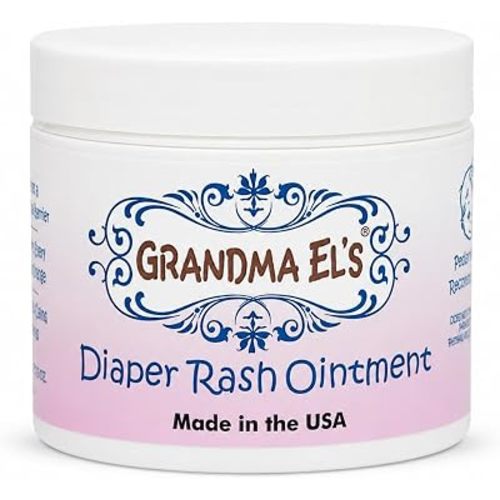 Grandma El’s Diaper Rash Ointment – Gentle Protection & Relief for Baby’s Delicate Skin – Pediatrician-Approved Moisturizing Barrier – Safe for Cloth & Disposable Diapers – 3.75 oz Jar