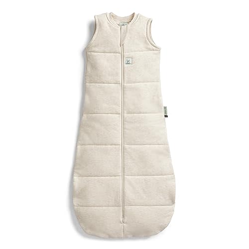 ergoPouch 1.0 Tog Jersey Sleeping Bag – Arms-Out Baby Sleep Sack, Ideal Transition from Swaddling, Slim Fit Keeps Baby Secure & Comfortable, Soft Breathable Fabric (3-12 Months, Oatmeal Marle)