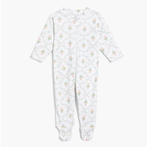 The Footie Pajama - Pastel Trellis – Hill House Home