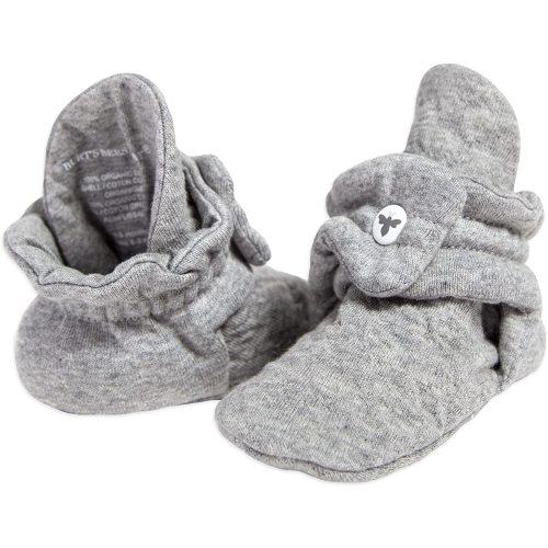Burt's Bees Baby Unisex Baby Booties, Organic Cotton Adjustable Infant Shoes Slipper Sock
