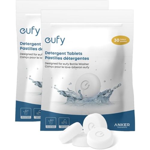eufy Baby Bottle Washer, Detergent Tablets, 60 Count (2-Pack)