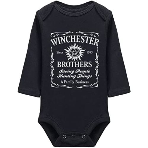 Saving People Hunting Things Supernatural Baby Long Sleeve Playsuit Newborn Bodysuit Outfit Clothes