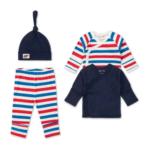 M+A by Monica + Andy Organic Cotton Baby Welcome Home Cuddle Box, Sizes Preemie - 3 Months