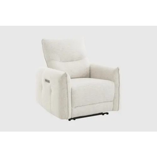 Lalisa White 39" Power Recliner With Usb Port