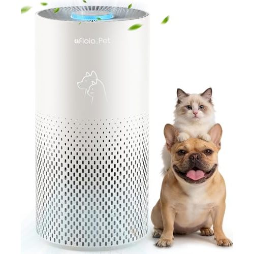 Afloia Air Purifier for Bedroom and Pets Home up to 1780 Ft², 5-in-1 HEPA Filter Air Cleaner with Washable Pre-Filter, Removes Pet Hair, Odors, Dander & Allergies, 22dB Quiet Sleep Mode (Kilo Pet)