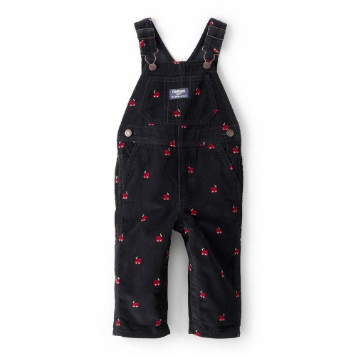 Train Print Corduroy Overalls - Baby Unisex