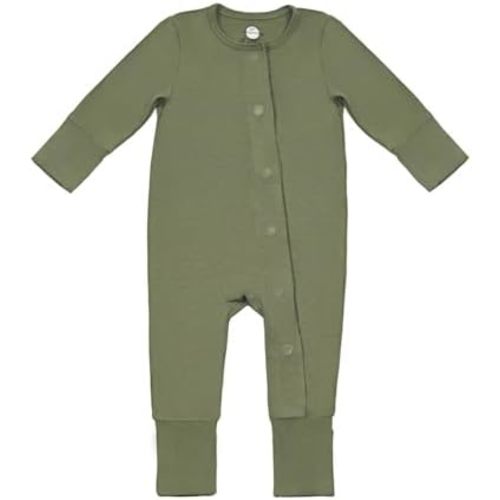 Little Sproutling Magnetic Baby Footed Onesie, Soft Breathable Fabric, Unisex