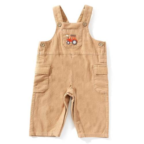 Purebaby Baby Boys Organic Cotton Tractor Corduroy Overall