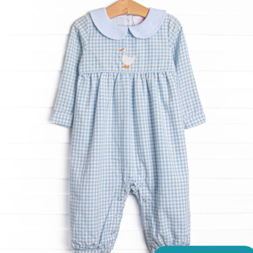 Gosling Garden Applique Boy Romper, Blue – Stitchy Fish