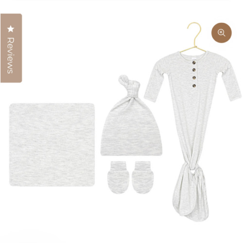 Asher Newborn Hat Bundle (Gown)