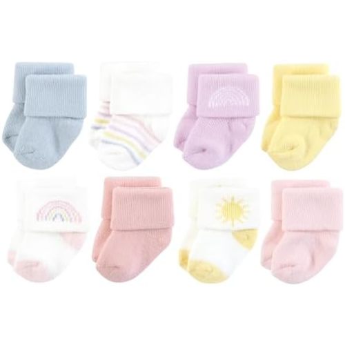 Hudson Baby Baby 8-pack Cotton Rich Newborn and Terry Socks