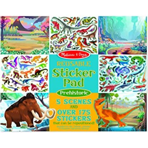Melissa & Doug Reusable Sticker Pad - Prehistoric - FSC-Certified Materials