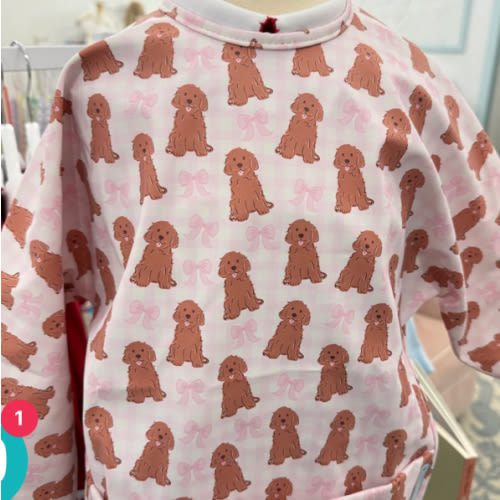 Signature Catch All Bib - Pink Doodle Bows