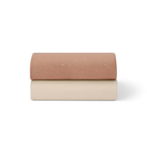 Bassinet 2 Pack Fitted Sheets - Blush Dot