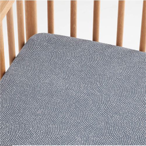Batik Indigo 100% Organic Cotton Baby Crib Fitted Sheet by Leanne Ford