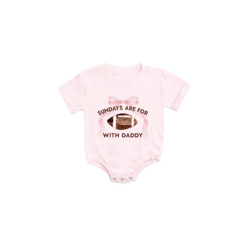 Sundays Are For Football With Daddy Short Sleeve Romper