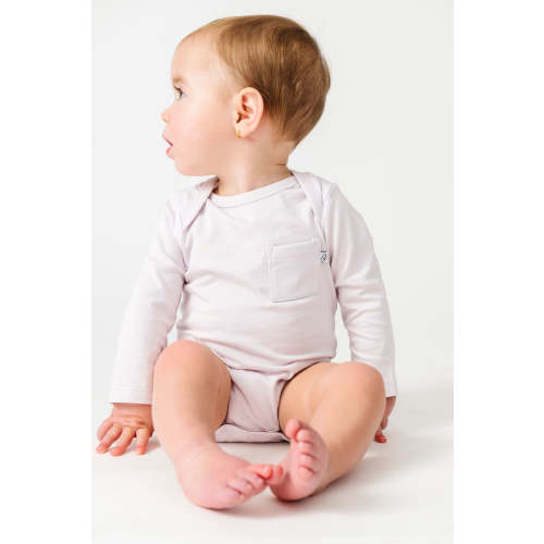 Baby Orchid Prayer Pocket Bodysuit | Long Sleeve – Holy Pals