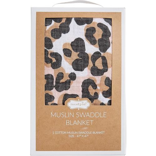 Mud Pie Muslin Swaddle, Leopard