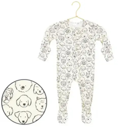 Dane Zipper Footies - Doggies NB-3m