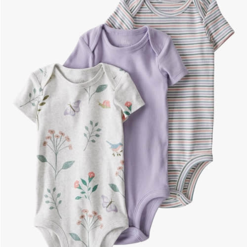 little planet by carter's unisex-baby 3-pack Short Sleeve Bodysuits Made With Organic Cotton