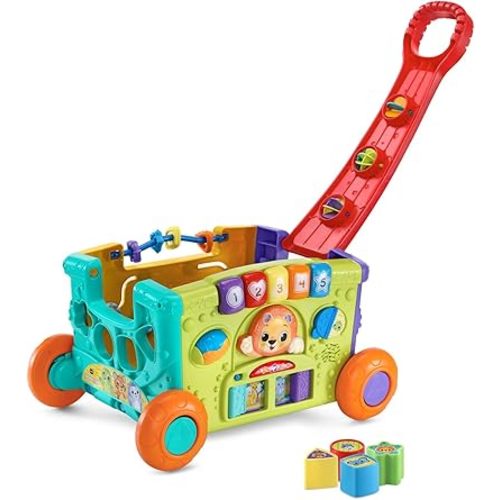 VTech Sort and Discover Activity Wagon for Toddlers, Red