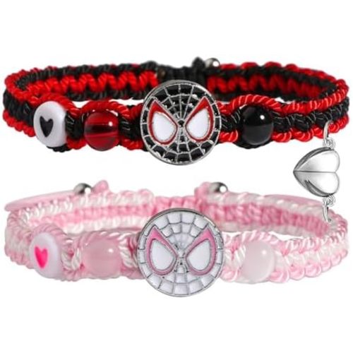 Spider Friendship Bracelets for 2 Matching Bracelets for Best Friends Matching Spider Bracelet for BFF Birthday Jewelry Valentines Day Gifts for Bestie GF BF