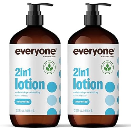 Everyone 2-in-1 Lotion for Hands/Body, 32 ounce (Pack of 2) Unscented made for Men and Women