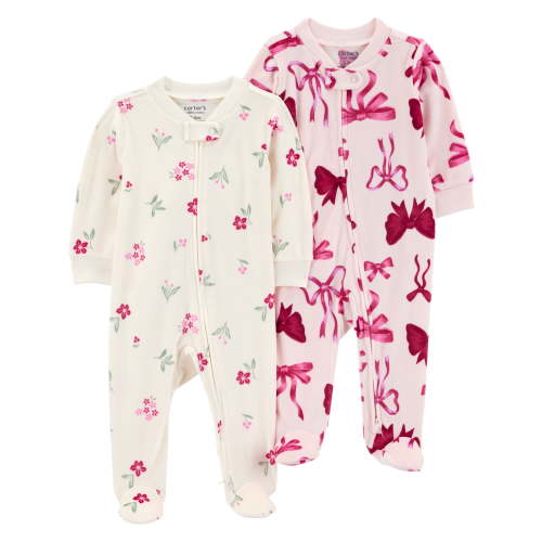 Carter's Child of Mine Baby Cozy Sleep N Play, 2-Pack, Sizes Preemie-6/9 Months