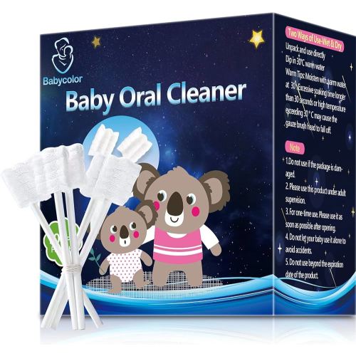 100-Pack Newborn Baby Tongue Cleaner & Soft Gauze Toothbrush - Infant Oral Cleaning Stick, Disposable, for 0-36 Months
