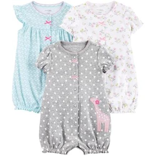 Simple Joys by Carter's Baby Boys 3 pack Snap up Rompers
