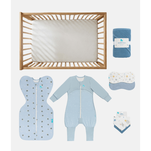 Ultimate Newborn Mattress Gift Bundle | Mattress | Swaddle | Romper | Towel | Wash Cloth | Burp Cloth | Bib | Turtally