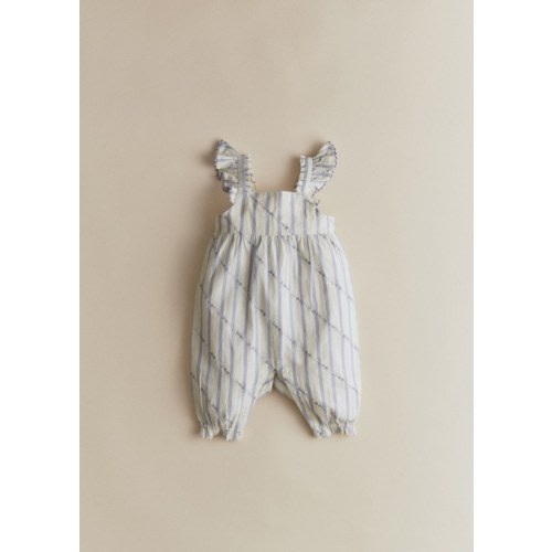 Zita Jumpsuit - Lavender Striped Embroidery
