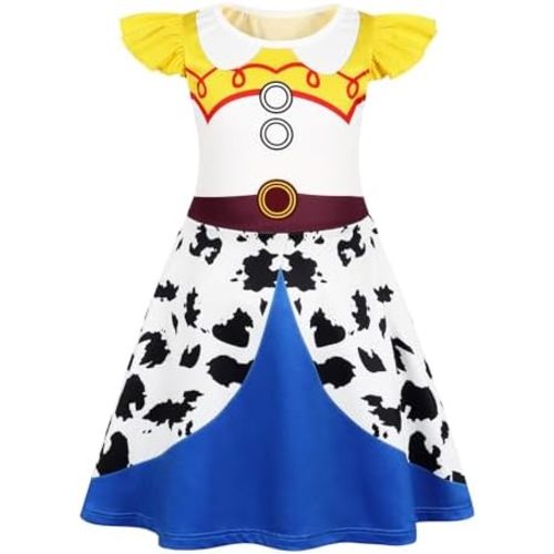 Jurebecia Girls Nightgowns Princess Pajamas Nightdress for Toddler Kids Sleepwear Flutter Short Sleeves Nightie Dress